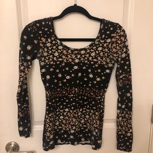 Long sleeve floral shirt